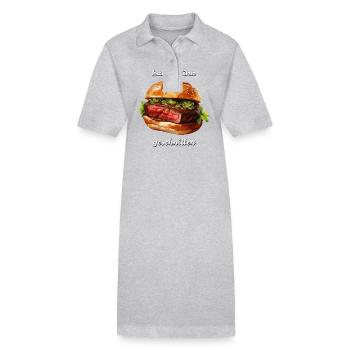 STEAK très fin, tranché - Robe polo bio PAIGER Stanley/Stella Femme - gris chiné - Devant