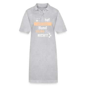 Hundesport Hundeschule Hundeliebe Hundeliebhaber - Stanley/Stella Frauen Bio-Polokleid PAIGER - Grau meliert - Vorne