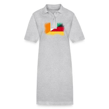 Côte d’Ivoire Allemagne - Robe polo bio PAIGER Stanley/Stella Femme - gris chiné - Devant