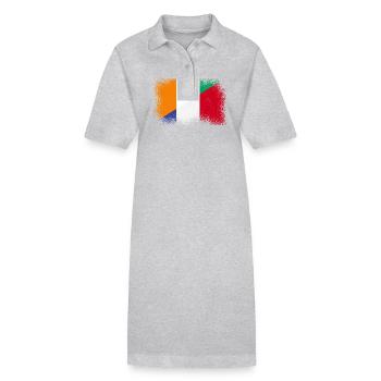 Côte d’Ivoire Farnreich - Robe polo bio PAIGER Stanley/Stella Femme - gris chiné - Devant