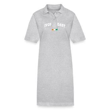 Côte d’Ivoire - Robe polo bio PAIGER Stanley/Stella Femme - gris chiné - Devant