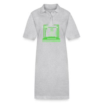 3D Druck Drucken Prototyp - Stanley/Stella Frauen Bio-Polokleid PAIGER - Grau meliert - Vorne