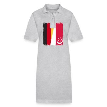 Singapour, Allemagne - Robe polo bio PAIGER Stanley/Stella Femme - gris chiné - Devant