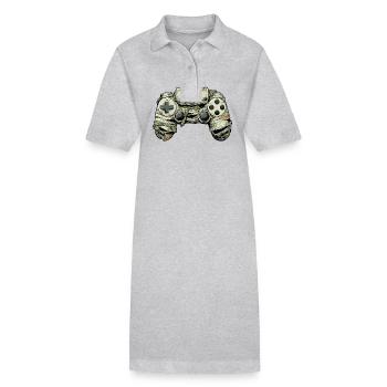 Halloween Zombie Game Controllers Mummy - Stanley/Stella Frauen Bio-Polokleid PAIGER - Grau meliert - Vorne