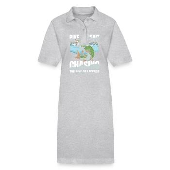Pike Pursuit Chasing the Pike of Legends - Stanley/Stella Frauen Bio-Polokleid PAIGER - Grau meliert - Vorne