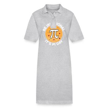 Happy Pi Day Soyez irrationnel C’est Pi Day Math - Robe polo bio PAIGER Stanley/Stella Femme - gris chiné - Devant