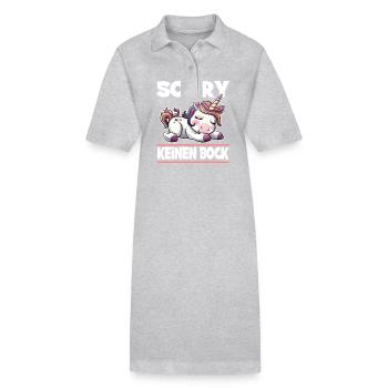 Sorry Keinen Bock Einhorn - Stanley/Stella Frauen Bio-Polokleid PAIGER - Grau meliert - Vorne
