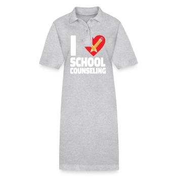 School Counselor Heart I (Heart) - Stanley/Stella Frauen Bio-Polokleid PAIGER - Grau meliert - Vorne