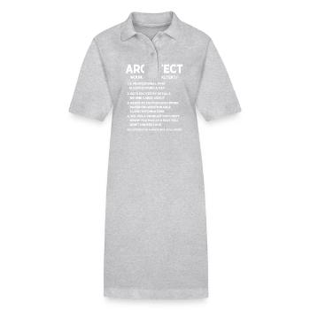 Architecte Architecture - Robe polo bio PAIGER Stanley/Stella Femme - gris chiné - Devant