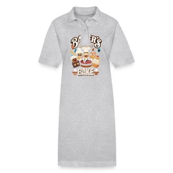 Mieux faire vivre le monde - Robe polo bio PAIGER Stanley/Stella Femme - gris chiné - Devant