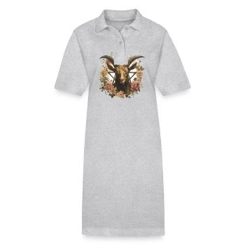 Ziege Luzifer Okkult Teufel Satan für Heavy Metal - Stanley/Stella Frauen Bio-Polokleid PAIGER - Grau meliert - Vorne