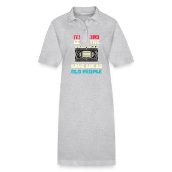 Jahrgang | Klassisch | Klassisch | Alt - Stanley/Stella Frauen Bio-Polokleid PAIGER - Grau meliert - Vorne