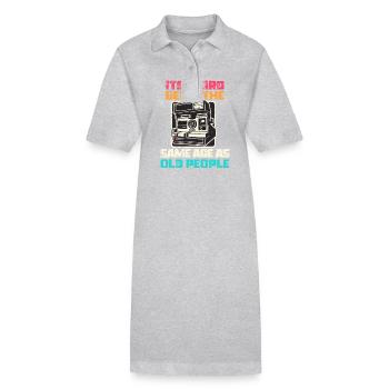 Jahrgang | Klassisch | Klassisch | Alt - Stanley/Stella Frauen Bio-Polokleid PAIGER - Grau meliert - Vorne