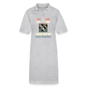 Jahrgang | Klassisch | Klassisch | Alt - Stanley/Stella Frauen Bio-Polokleid PAIGER - Grau meliert - Vorne