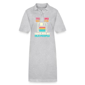 Jahrgang | Klassisch | Klassisch | Alt - Stanley/Stella Frauen Bio-Polokleid PAIGER - Grau meliert - Vorne