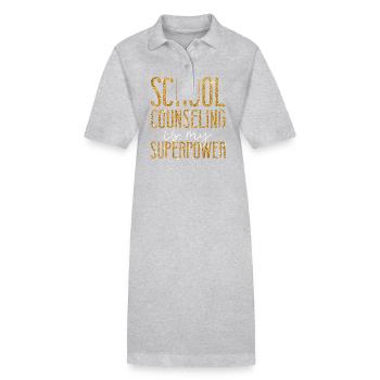 Conseiller scolaire Conseil scolaire - Robe polo bio PAIGER Stanley/Stella Femme - gris chiné - Devant