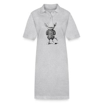 Monstre effrayant Design Tenue de gnome d’Halloween - Robe polo bio PAIGER Stanley/Stella Femme - gris chiné - Devant