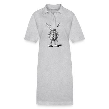Monstre effrayant Design Tenue de gnome d’Halloween - Robe polo bio PAIGER Stanley/Stella Femme - gris chiné - Devant