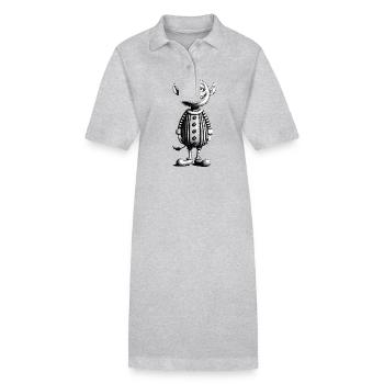 Monstre effrayant Design Tenue de gnome d’Halloween - Robe polo bio PAIGER Stanley/Stella Femme - gris chiné - Devant