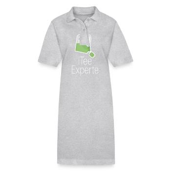 Funny Funny Funny Saying Funny Clothing - Stanley/Stella PAIGER Organic Women’s Polo Dress - heather grey - Front