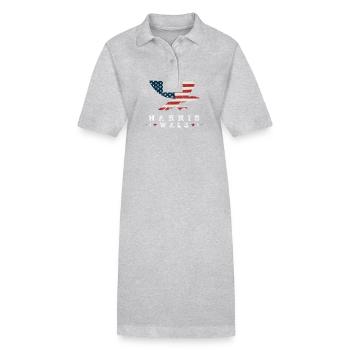 Kamala Harris & Tim Walz 2024 US EAGLE Chemise - Robe polo bio PAIGER Stanley/Stella Femme - gris chiné - Devant