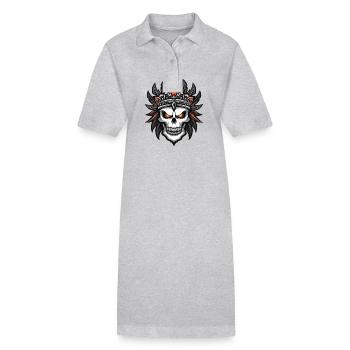 Chef Apache, Indiens morts - Robe polo bio PAIGER Stanley/Stella Femme - gris chiné - Devant