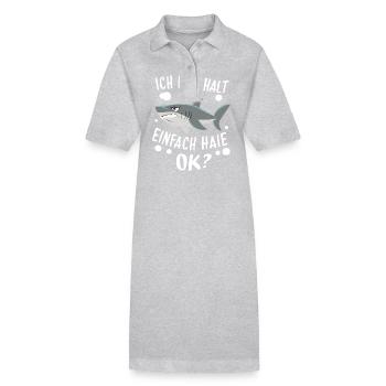 Requin Requin Requins Requin - Robe polo bio PAIGER Stanley/Stella Femme - gris chiné - Devant