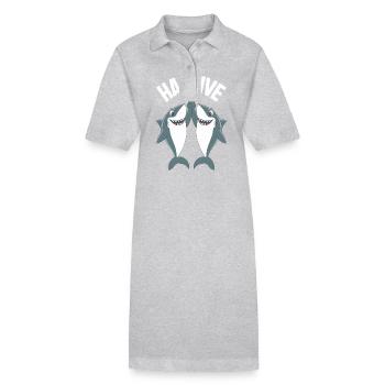 Requin Requin Requins Requin - Robe polo bio PAIGER Stanley/Stella Femme - gris chiné - Devant