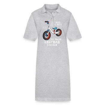 DOIT FAIRE DU VÉLO D’ÉQUILIBRE - Robe polo bio PAIGER Stanley/Stella Femme - gris chiné - Devant
