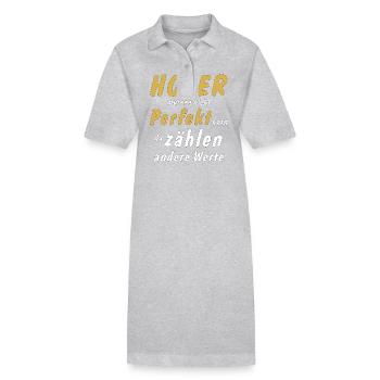 Hofer müssen nicht Perfekt sein - Stanley/Stella Frauen Bio-Polokleid PAIGER - Grau meliert - Vorne