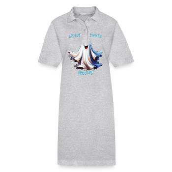 JE SUIS LE BON - Robe polo bio PAIGER Stanley/Stella Femme - gris chiné - Devant