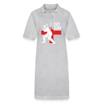England - Stanley/Stella Frauen Bio-Polokleid PAIGER - Grau meliert - Vorne