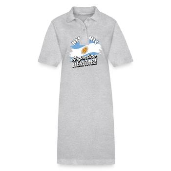 Hispano-Argentinisches Erbe - Feiern Sie Ihre - Stanley/Stella Frauen Bio-Polokleid PAIGER - Grau meliert - Vorne