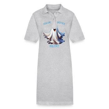 JE SUIS UN BON - Robe polo bio PAIGER Stanley/Stella Femme - gris chiné - Devant