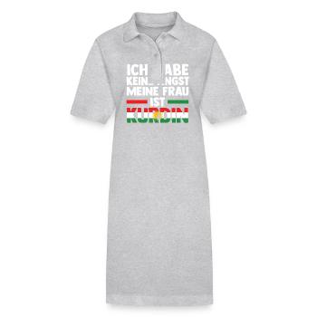 Kurdes Kurdistan - Robe polo bio PAIGER Stanley/Stella Femme - gris chiné - Devant