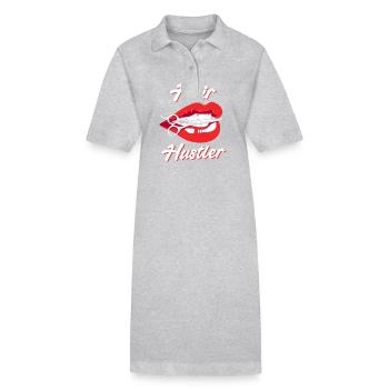 Kosmetikerin Friseur Friseurin - Stanley/Stella Frauen Bio-Polokleid PAIGER - Grau meliert - Vorne