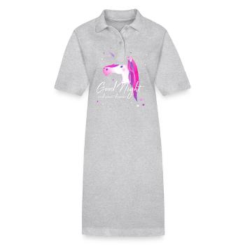 Licorne bonne nuit Chemise de sommeil - Robe polo bio PAIGER Stanley/Stella Femme - gris chiné - Devant