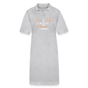Disability Rights Are Human Rights - - Stanley/Stella PAIGER Organic Women’s Polo Dress - heather grey - Front