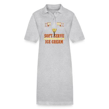 Wenn Du Einen Soft Serve Wolltest, Hättest Du Eis - Stanley/Stella Frauen Bio-Polokleid PAIGER - Grau meliert - Vorne