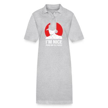 Latina Mutter Latino - Stanley/Stella Frauen Bio-Polokleid PAIGER - Grau meliert - Vorne