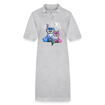 Fuchs Füchse Kind Kinder - Stanley/Stella Frauen Bio-Polokleid PAIGER - Grau meliert - Vorne