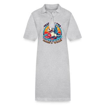 Drôle Noir Potence Humour Mignon Halloween - Robe polo bio PAIGER Stanley/Stella Femme - gris chiné - Devant