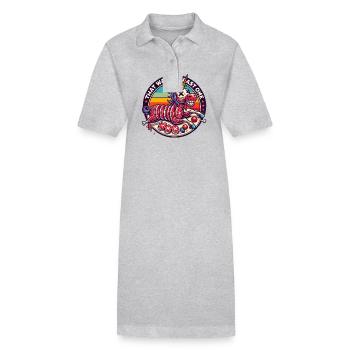 L’humour drôle et lugubre de potence a été le dernier - Robe polo bio PAIGER Stanley/Stella Femme - gris chiné - Devant