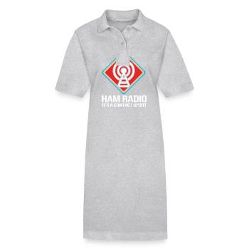 Antenne radio amateur - Robe polo bio PAIGER Stanley/Stella Femme - gris chiné - Devant