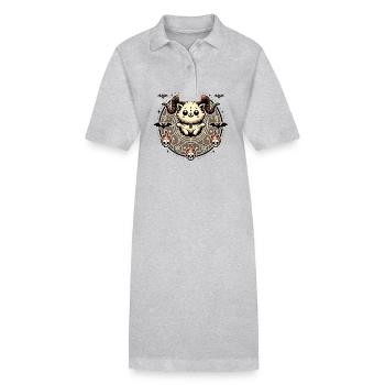 Kawaii Lucifer Chat Drôle Chats Invocation - Robe polo bio PAIGER Stanley/Stella Femme - gris chiné - Devant