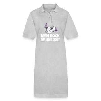 Kein Bock Auf Deine Story Einhorn - Stanley/Stella Frauen Bio-Polokleid PAIGER - Grau meliert - Vorne