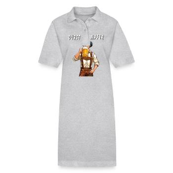 HOMME BIÈRE DÉSALTÉRANT - Robe polo bio PAIGER Stanley/Stella Femme - gris chiné - Devant