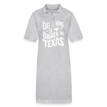 Texas State Texaner Texas - Stanley/Stella Frauen Bio-Polokleid PAIGER - Grau meliert - Vorne