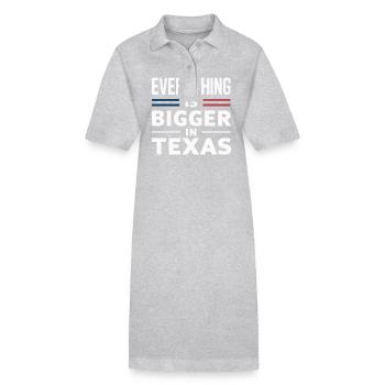 Texas State Texaner Texas - Stanley/Stella Frauen Bio-Polokleid PAIGER - Grau meliert - Vorne