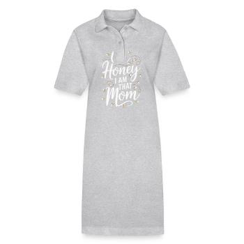 honey bee beekeeper bees bee - Stanley/Stella PAIGER Organic Women’s Polo Dress - heather grey - Front